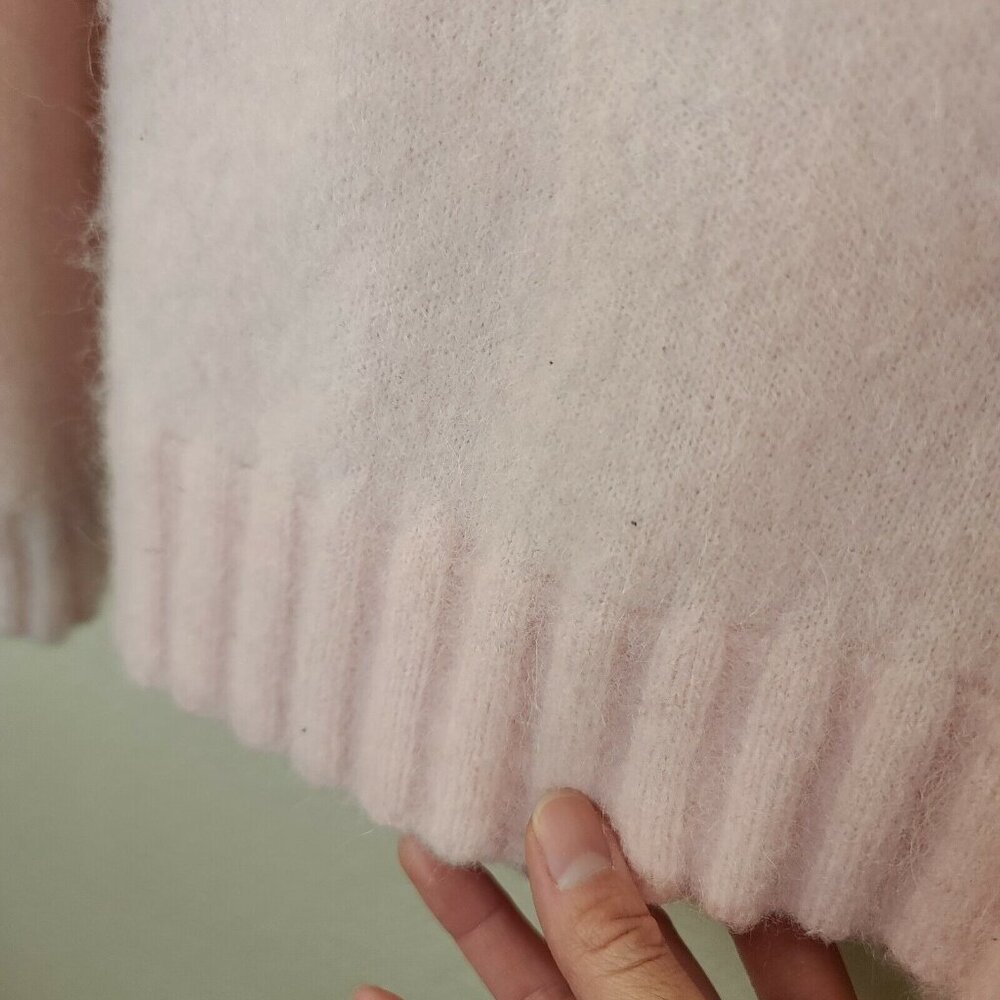 COS Sweater Womens Small Pink Alpaca Wool Blend Fuzzy Knit Casual Basic Work - Picture 5 of 12